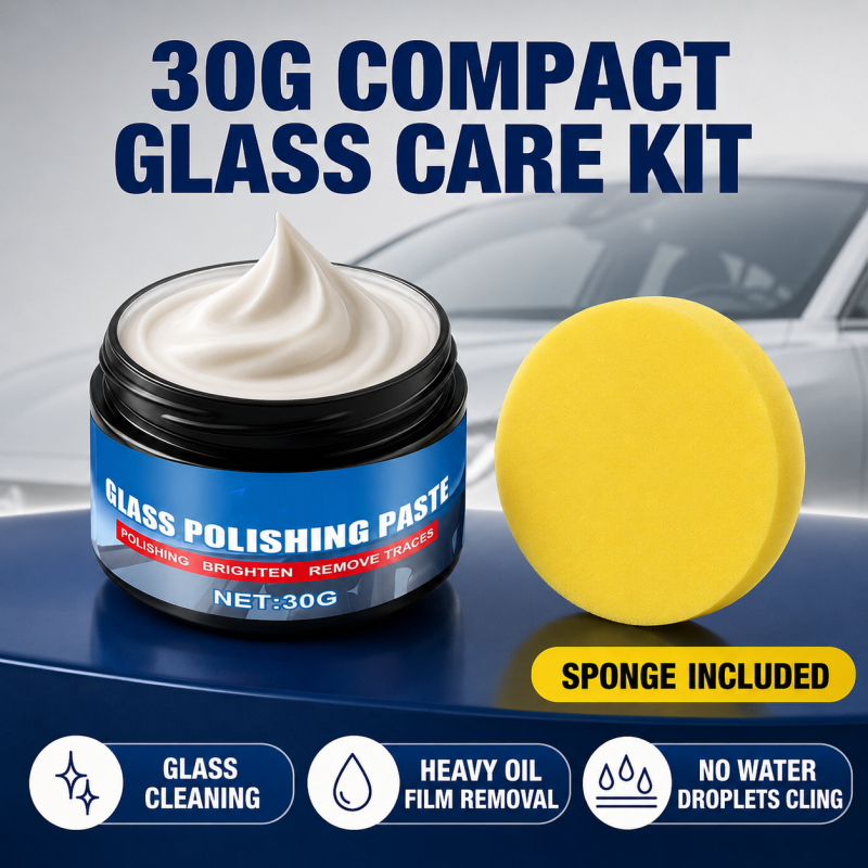 🔥50% DE DESCUENTO🔥 Eliminador de película de aceite para cristales de coche: elimina reflejos y manchas de limpiaparabrisas, repele la lluvia, funciona en todo tipo de cristales. ¡Esponja incluida! 🚗