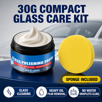 🔥50% DE DESCUENTO🔥 Eliminador de película de aceite para cristales de coche: elimina reflejos y manchas de limpiaparabrisas, repele la lluvia, funciona en todo tipo de cristales. ¡Esponja incluida! 🚗