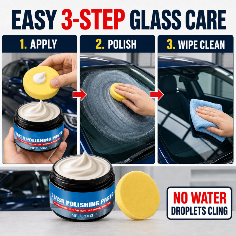 🔥50% DE DESCUENTO🔥 Eliminador de película de aceite para cristales de coche: elimina reflejos y manchas de limpiaparabrisas, repele la lluvia, funciona en todo tipo de cristales. ¡Esponja incluida! 🚗