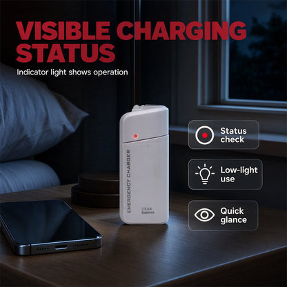 📢📢50% OFF !! ⏰Portable Emergency Phone Charger AA Battery Powered Power Bank with LED Flashlight