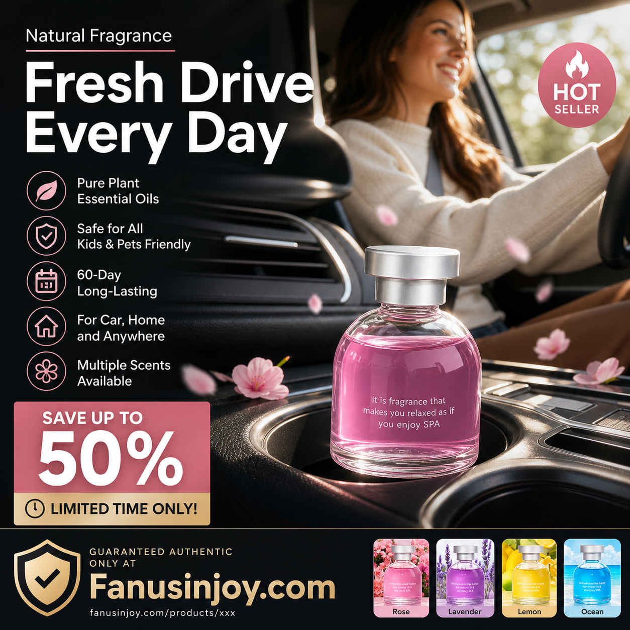 ✨️✨️Amazing 50% OFF！🌺Premium Fragrance for Fresh Air！🚗Long Lasting Car Perfume